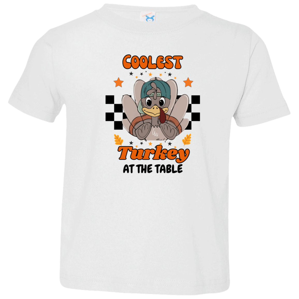 Coolest Turkey At The Table - Toddler Jersey T-Shirt