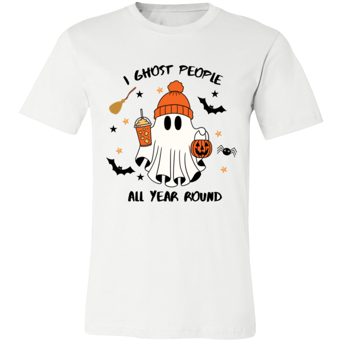 I Ghost People Year Round-Halloween, Unisex Jersey Short-Sleeve T-Shirt