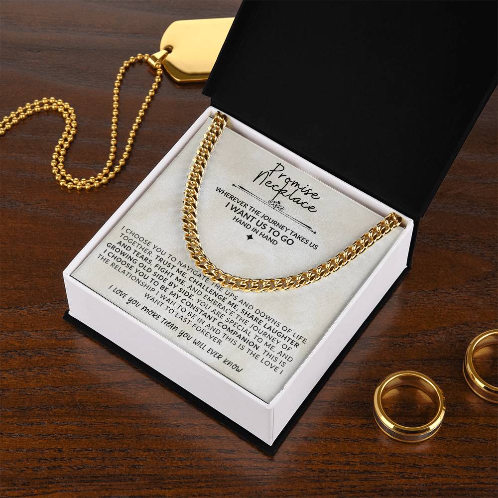 Promise necklace - Cuban Link Chain