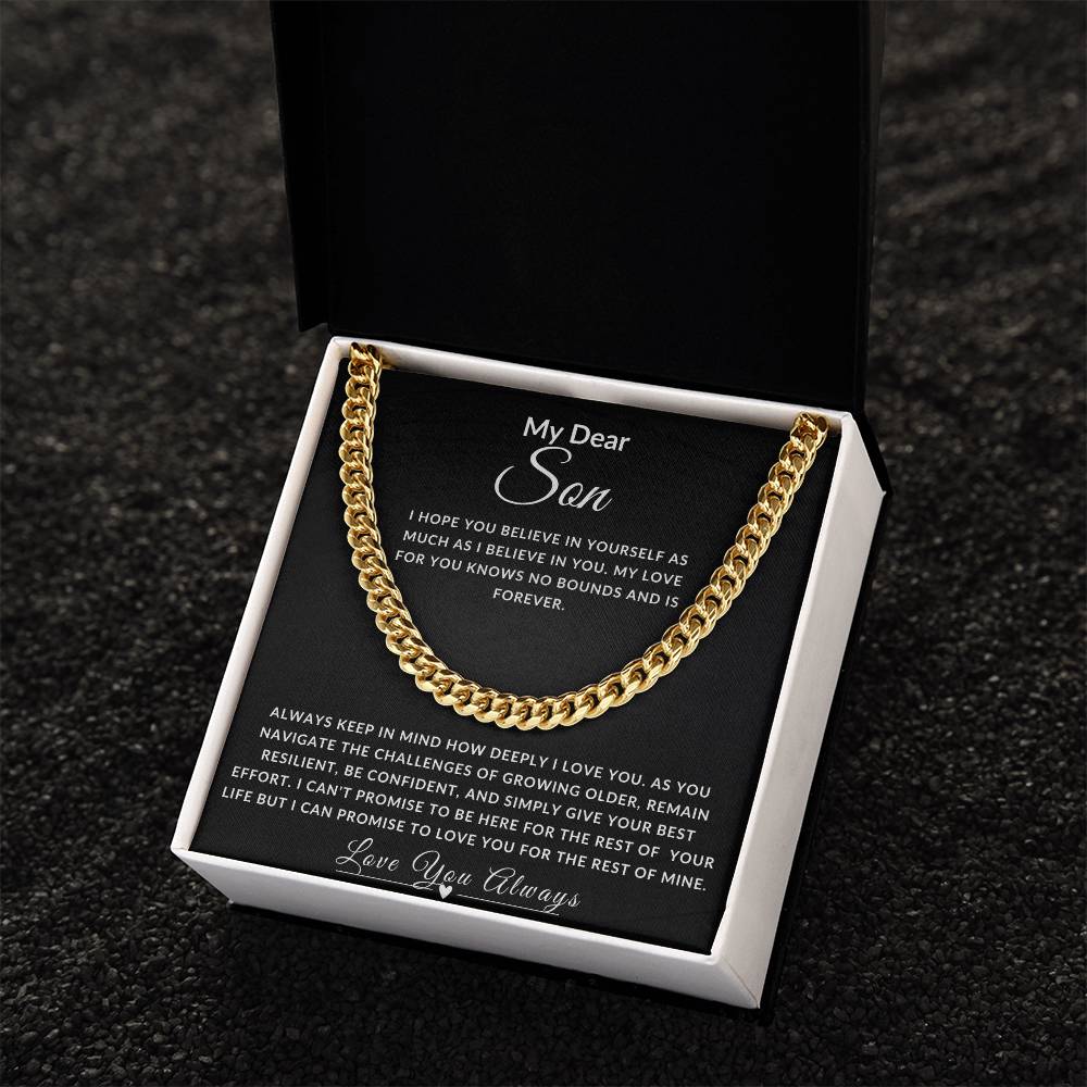 To My Dear Son - Cuban Link Chain