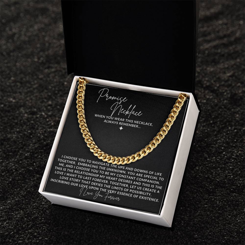 Promise necklace - Cuban Link Chain