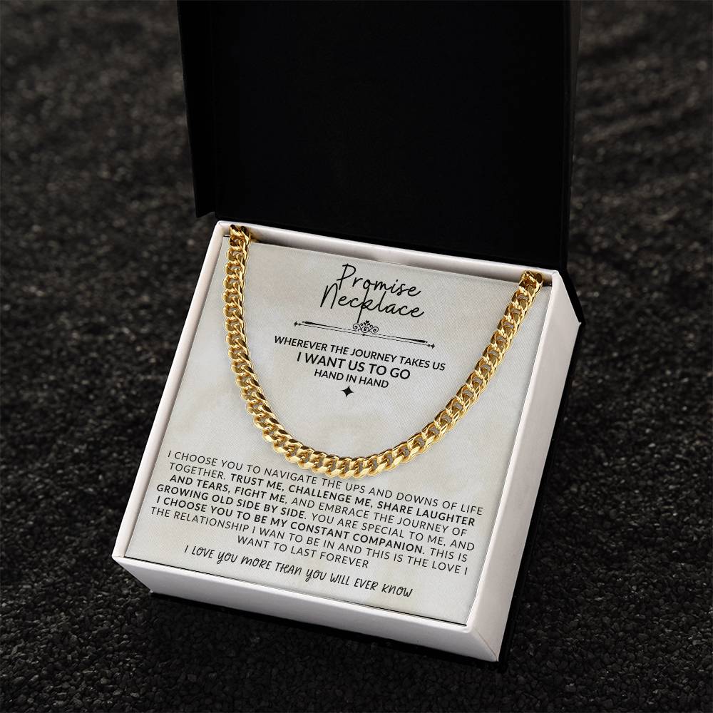 Promise necklace - Cuban Link Chain