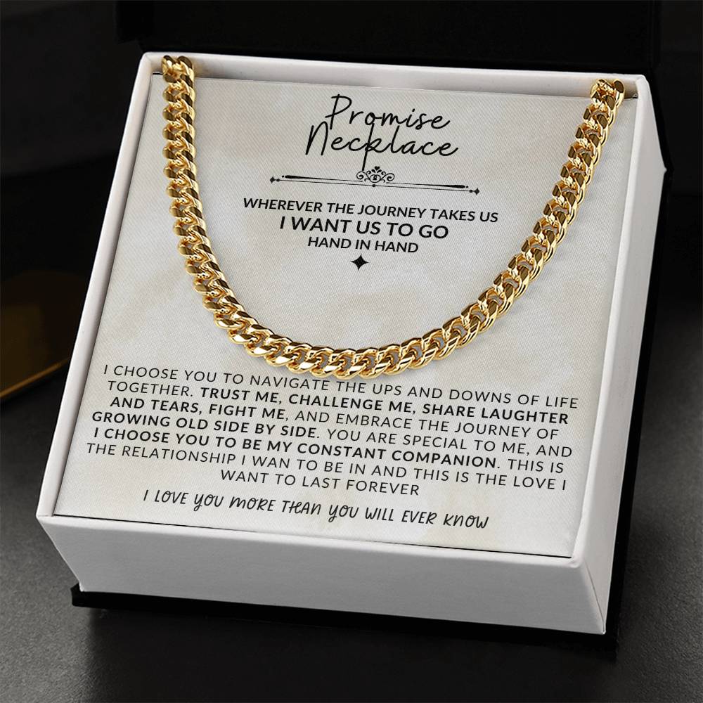 Promise necklace - Cuban Link Chain