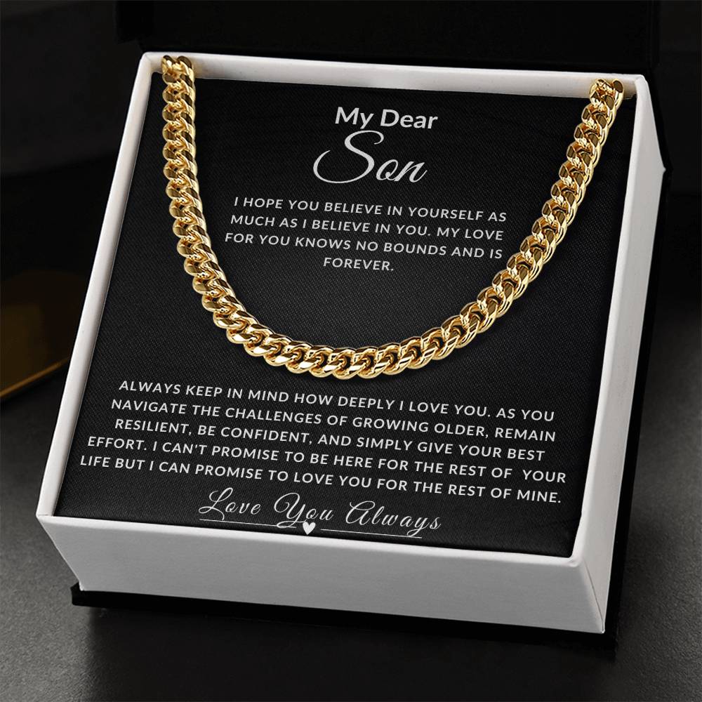 To My Dear Son - Cuban Link Chain