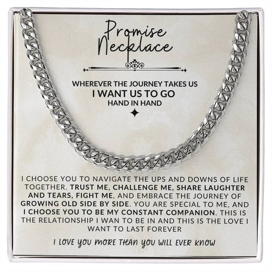 Promise necklace - Cuban Link Chain