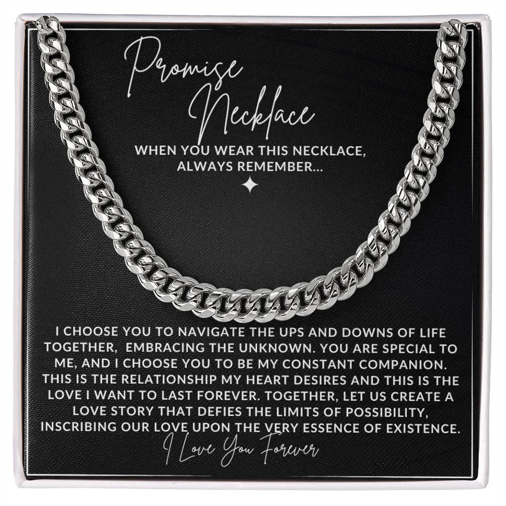 Promise necklace - Cuban Link Chain