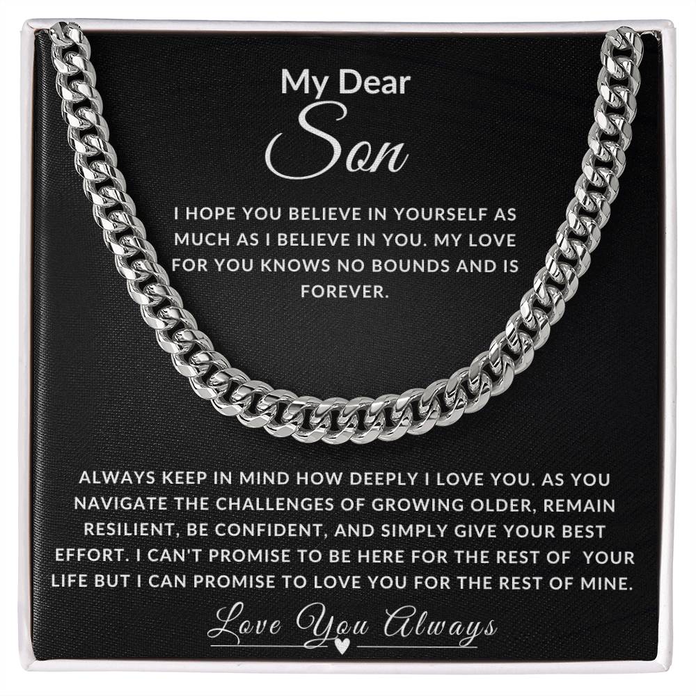 To My Dear Son - Cuban Link Chain