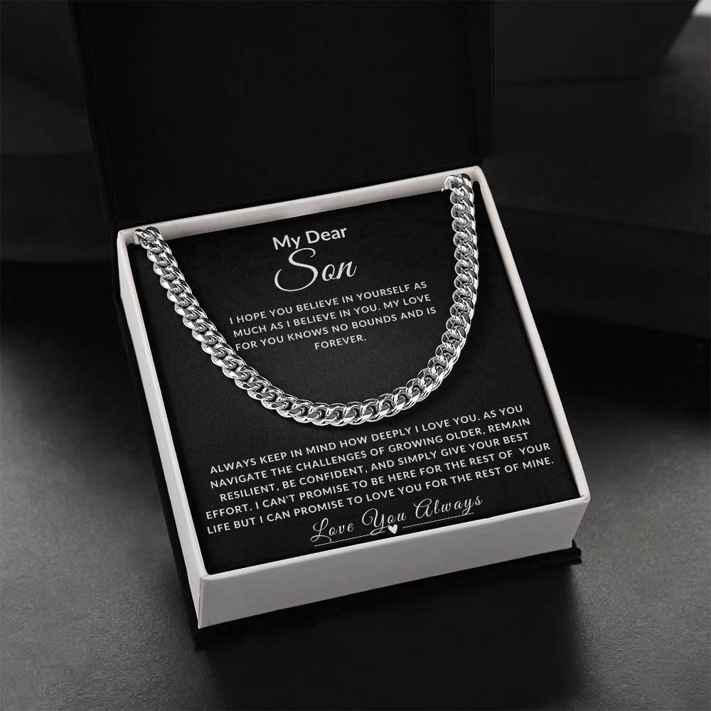 To My Dear Son - Cuban Link Chain