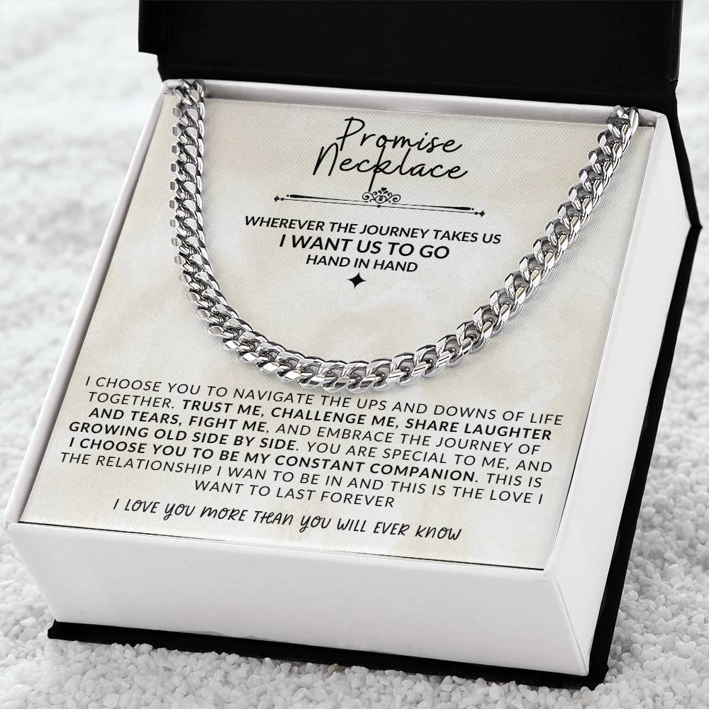 Promise necklace - Cuban Link Chain