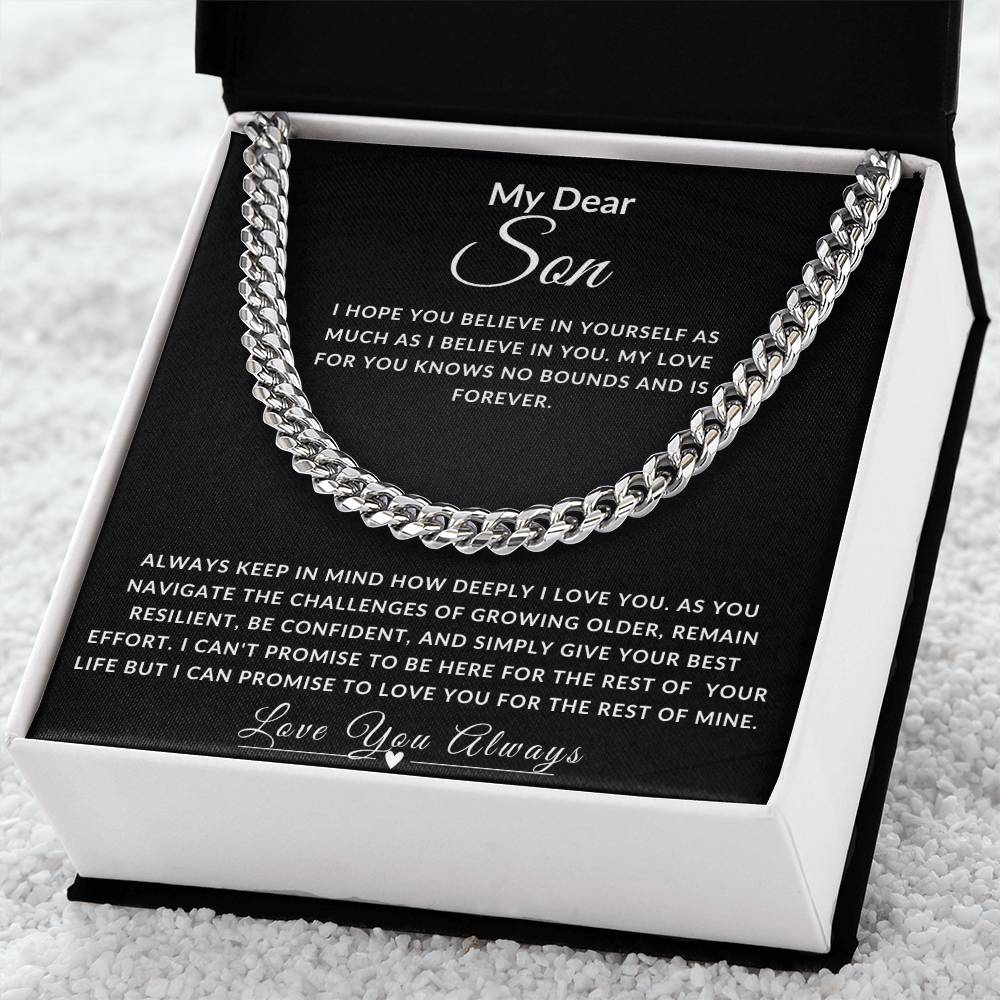 To My Dear Son - Cuban Link Chain