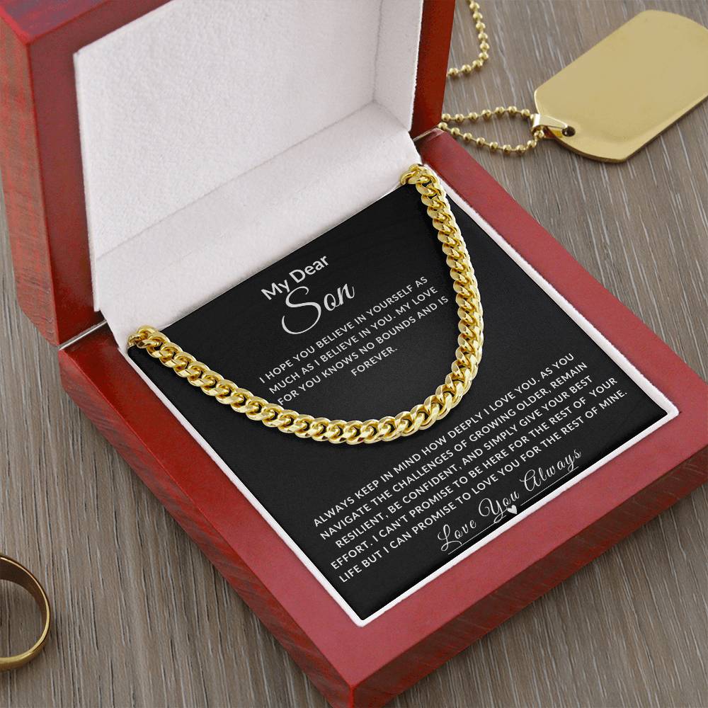 To My Dear Son - Cuban Link Chain