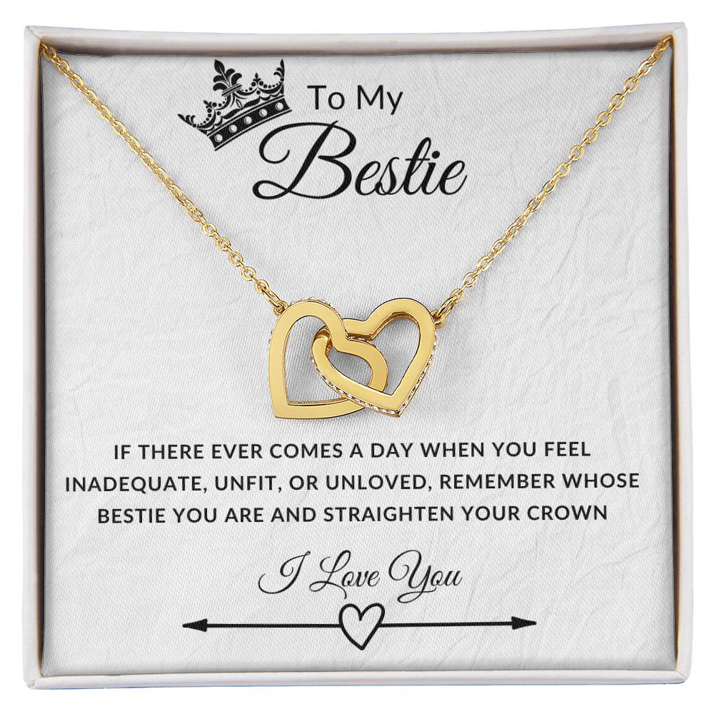 To My Best Friend - Interlocking Hearts necklace