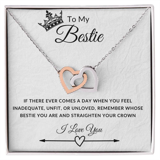 To My Best Friend - Interlocking Hearts necklace