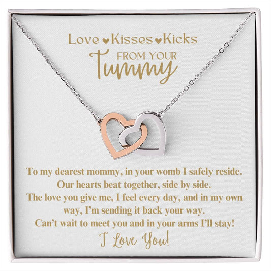 Mommy To Be Necklace from Baby in the Womb Mother's Day Gift for New Mom Baby Shower Pregnant Wife Mother to Be Expecting Mom from the Tummy Mamma Baby in Tummy