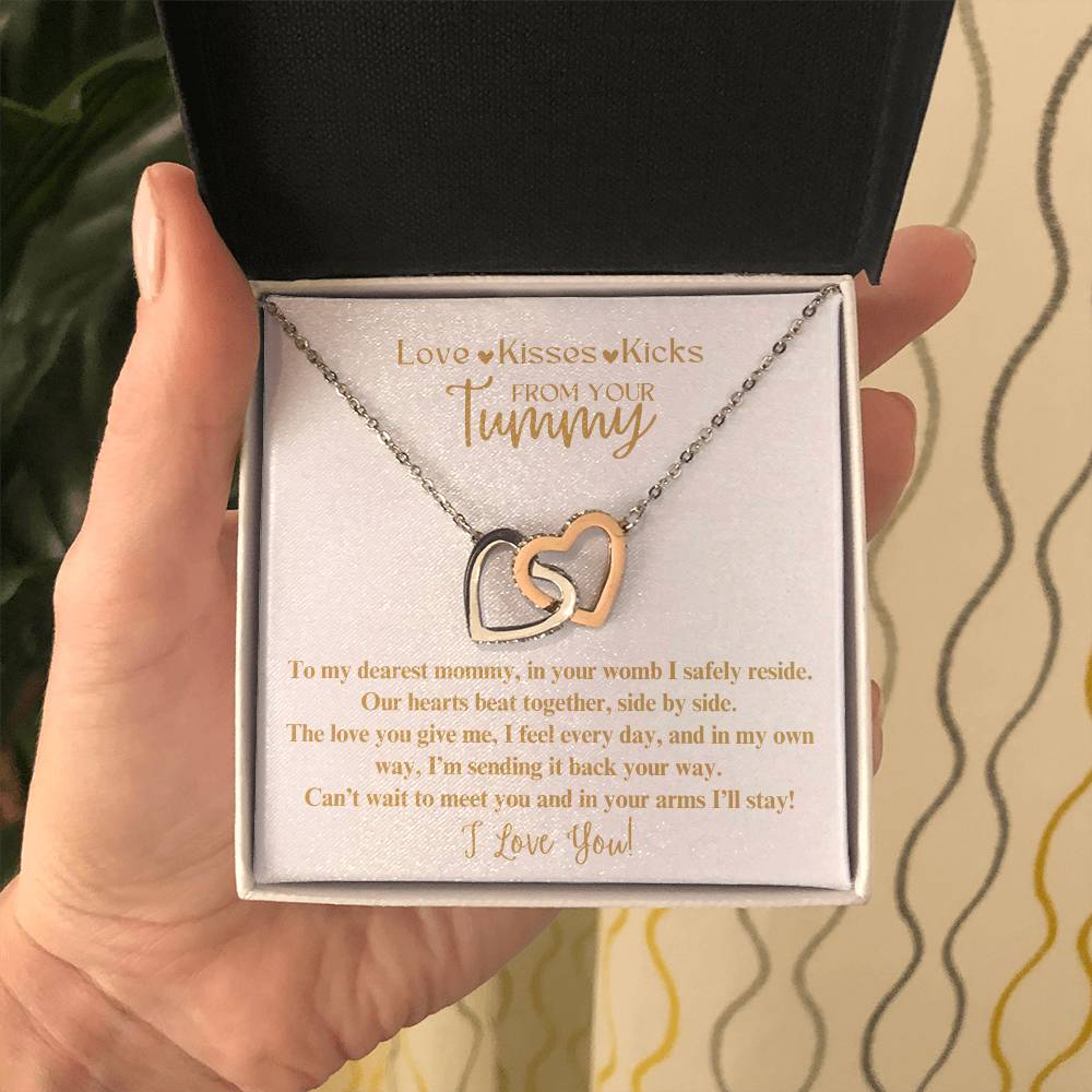 Mommy To Be Necklace from Baby in the Womb Mother's Day Gift for New Mom Baby Shower Pregnant Wife Mother to Be Expecting Mom from the Tummy Mamma Baby in Tummy