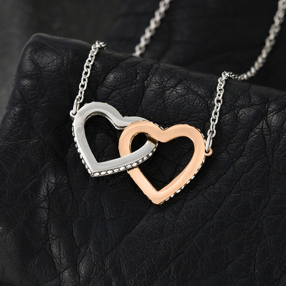 To My Beautiful Wife - Interlocking Hearts Necklace