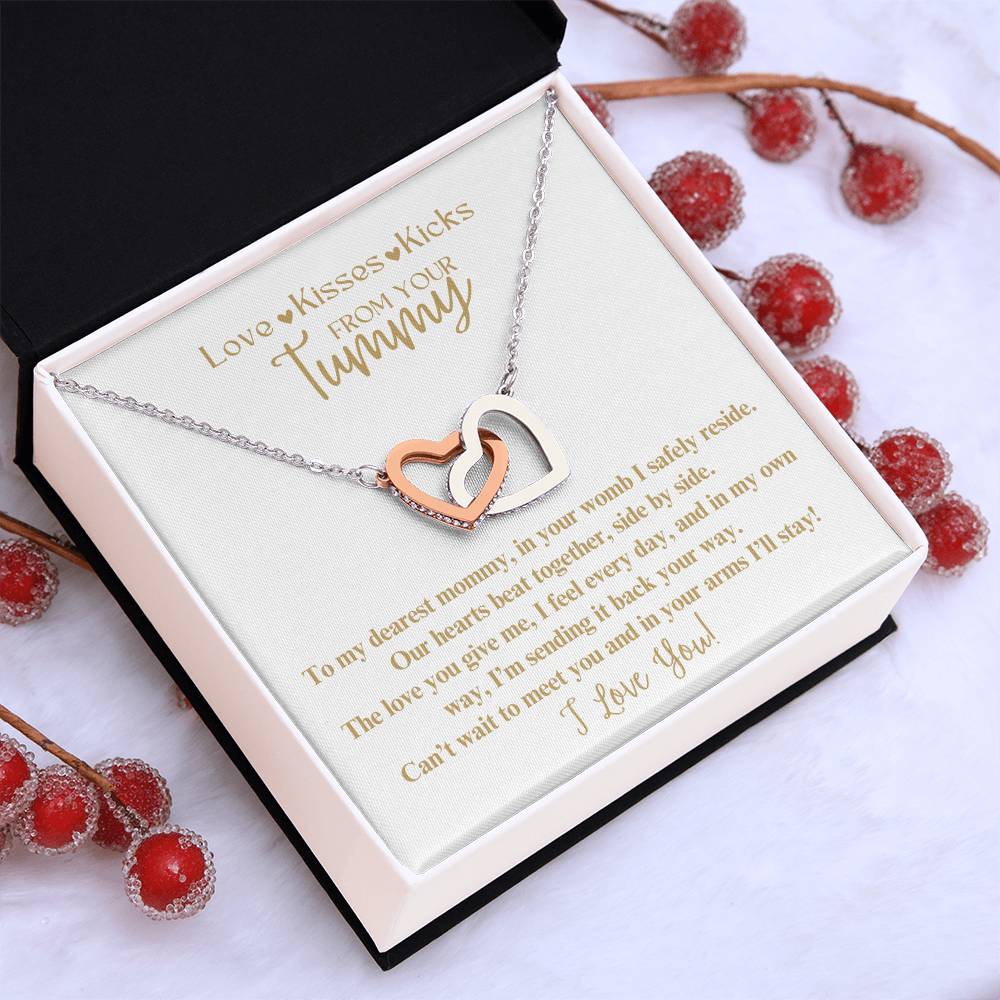 Mommy To Be Necklace from Baby in the Womb Mother's Day Gift for New Mom Baby Shower Pregnant Wife Mother to Be Expecting Mom from the Tummy Mamma Baby in Tummy