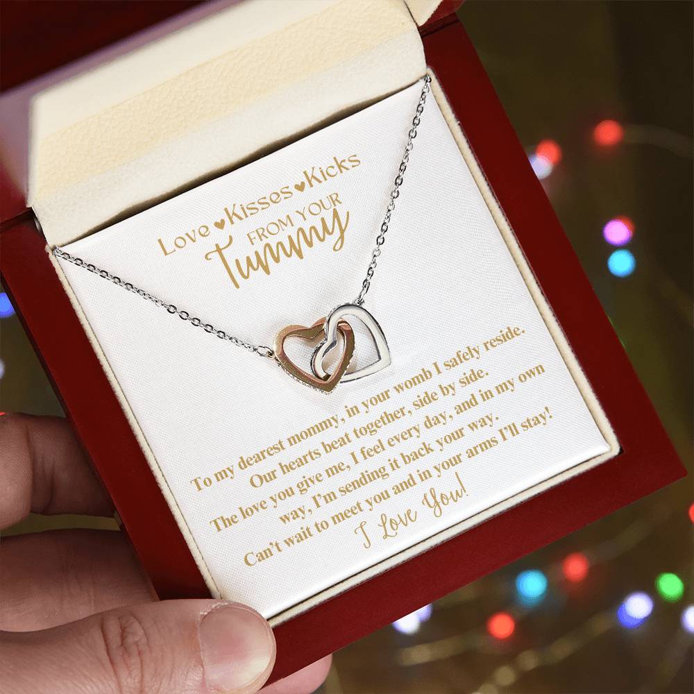 Mommy To Be Necklace from Baby in the Womb Mother's Day Gift for New Mom Baby Shower Pregnant Wife Mother to Be Expecting Mom from the Tummy Mamma Baby in Tummy